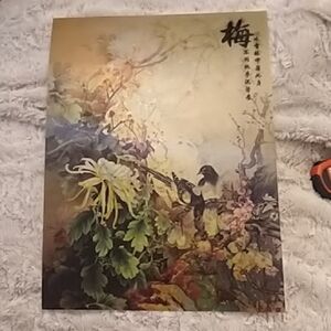 3D Floral Art Print with Birds - Multicolor